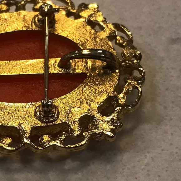 Sarah Cov unique vintage mother & child cameo brooch / pendant - Picture 8 of 10